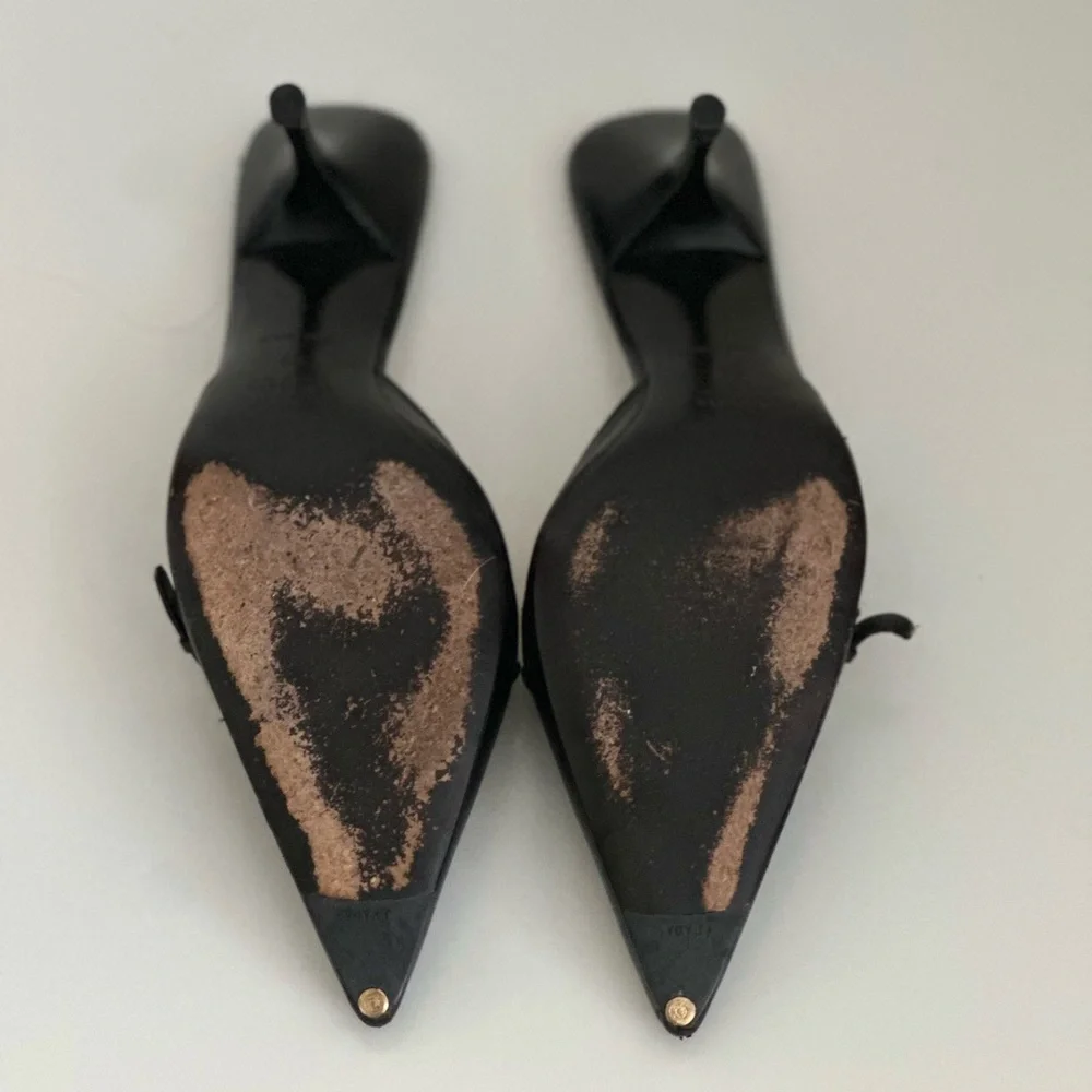 Prada Mules with Scalloped Trim - Picture 3 of 3